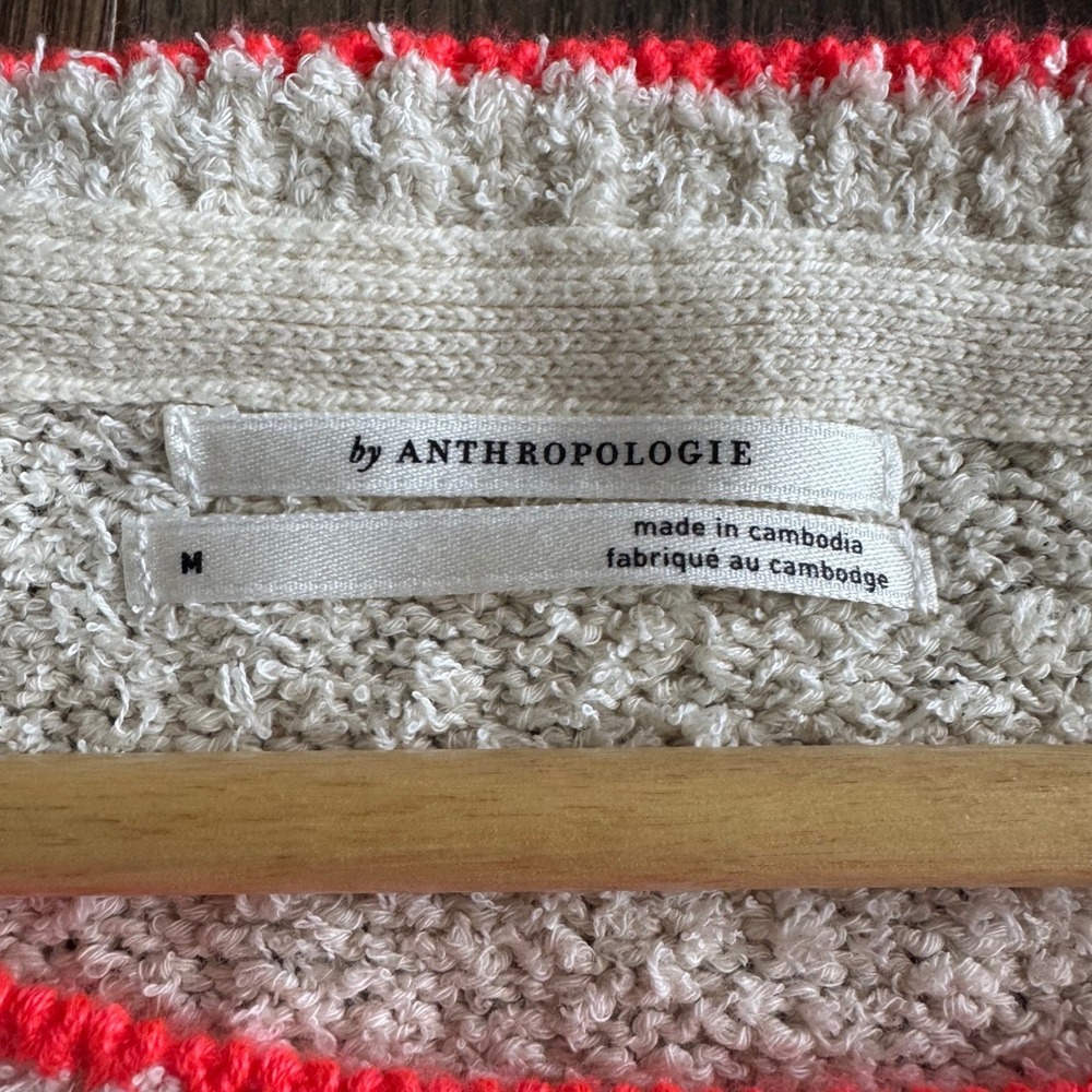Anthropologie Sleeveless Sweater Fair Isle Boucle Coastal French Cottagecore M M - Picture 4 of 8